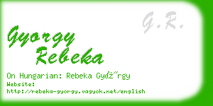 gyorgy rebeka business card